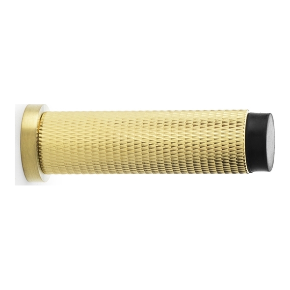 AW600-75-SBPVD • Satin Brass • Alexander & Wilks Brunel Knurled Door Stop